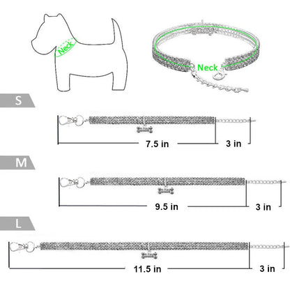 Collar de diamantes de imitación ajustable